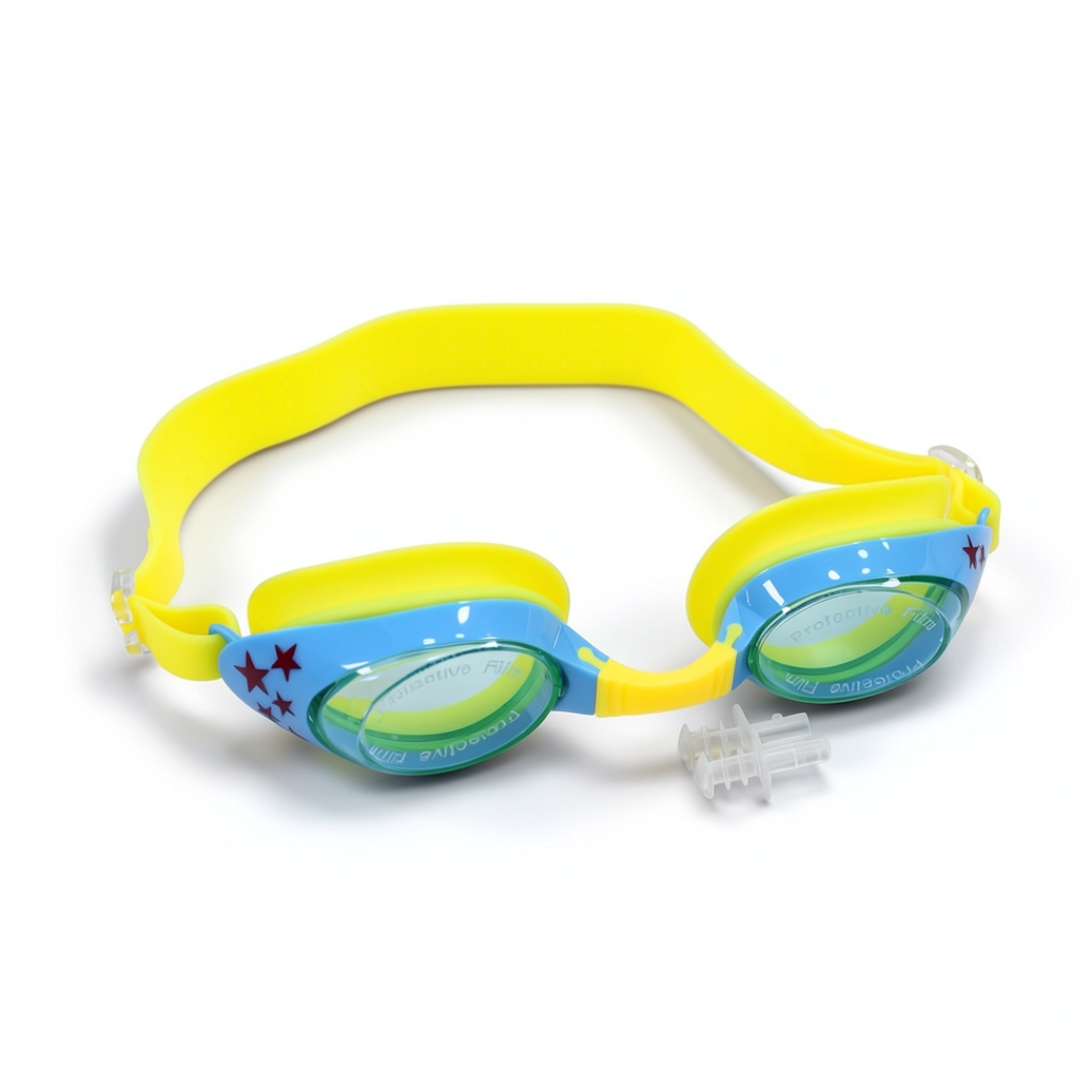 Sainteve Kids Swimming Goggles with Stars – Yellow & Orange