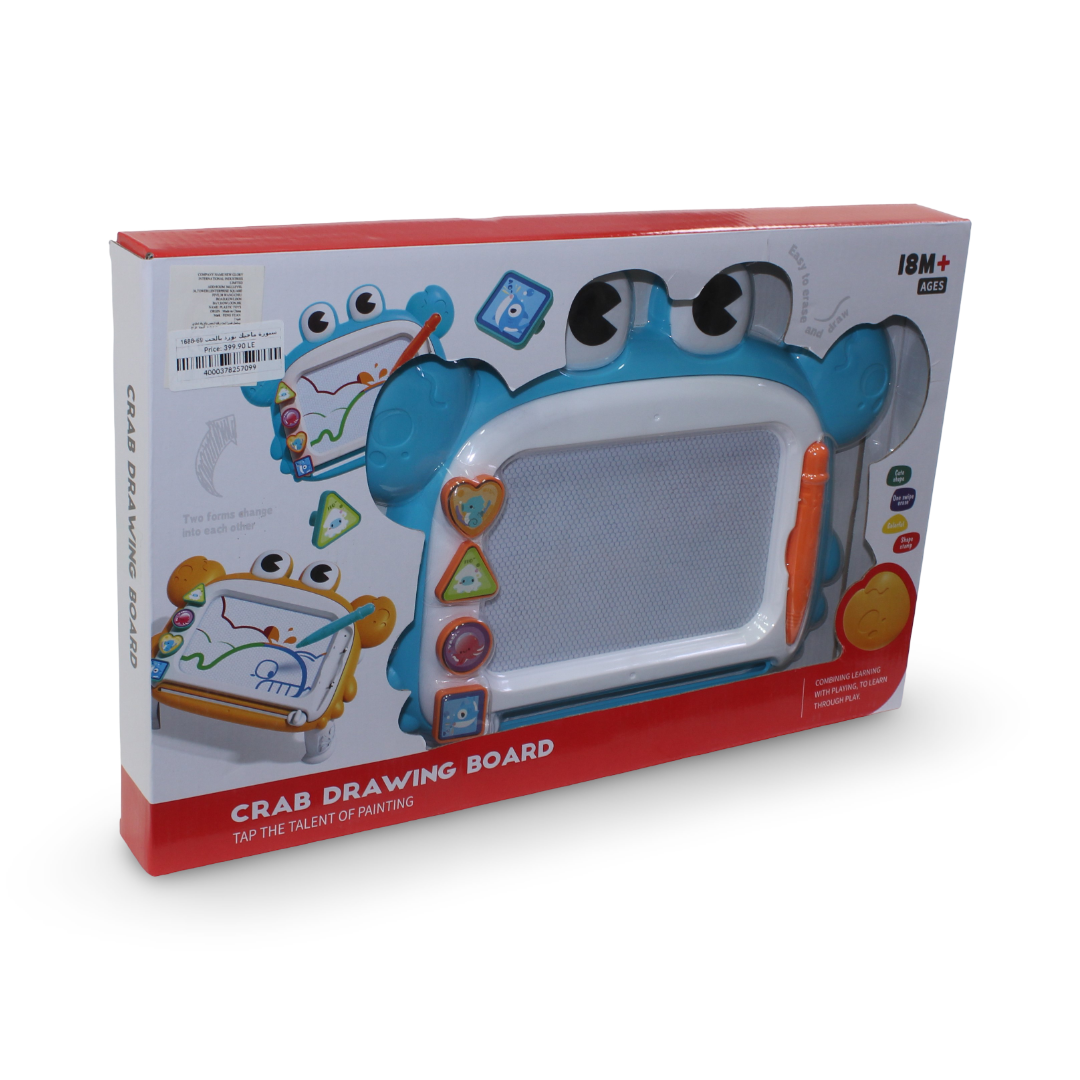 Crab Magnetic Drawing Board Toy – Baby Blue