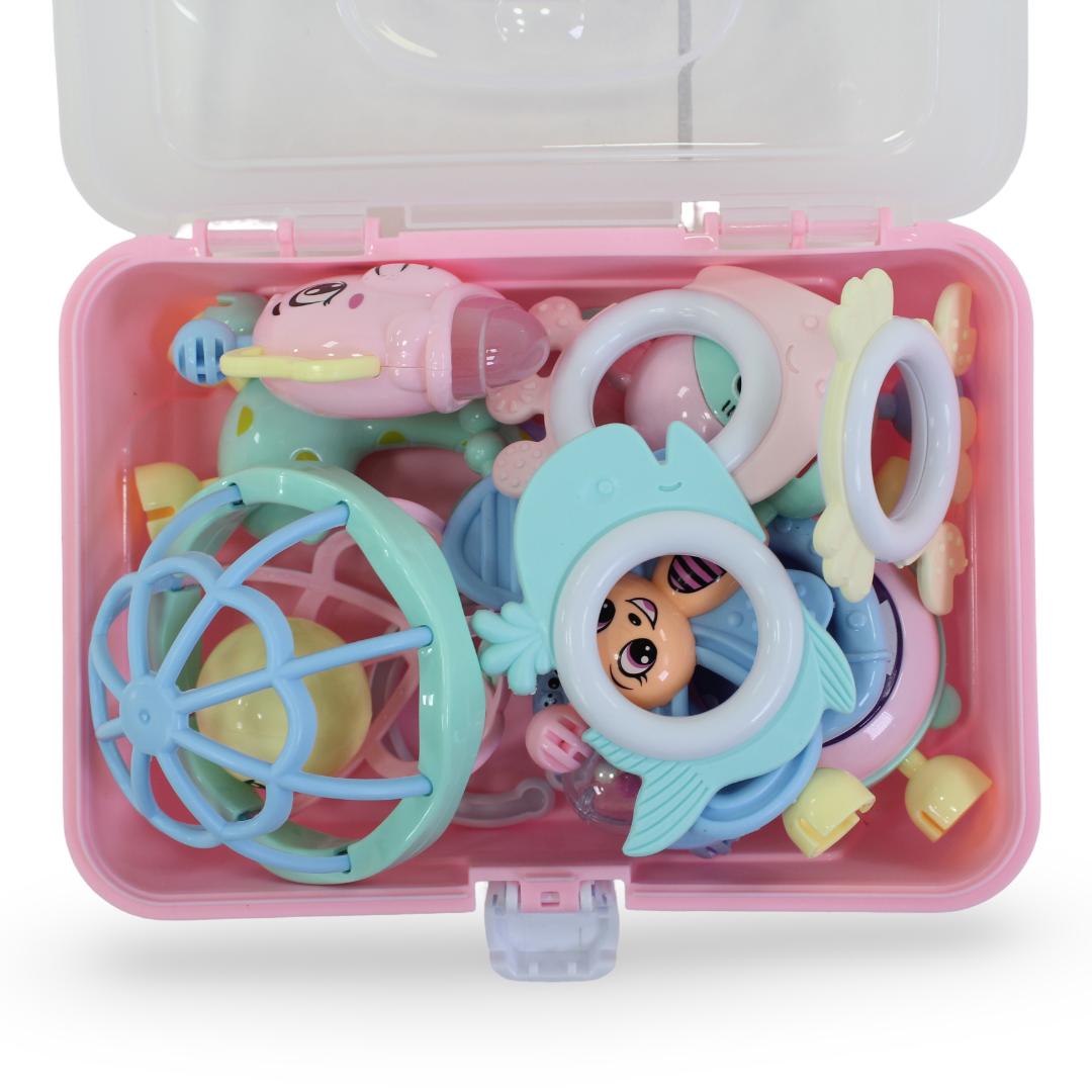 Baby Rattle and Teether Set – 10 Pcs