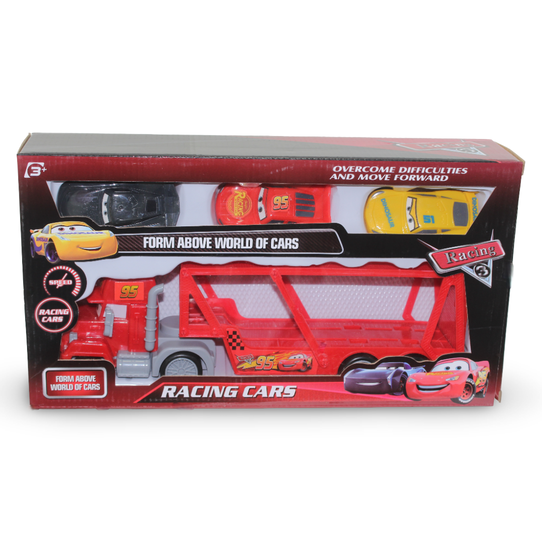 Racing Cars Transporter Truck Set