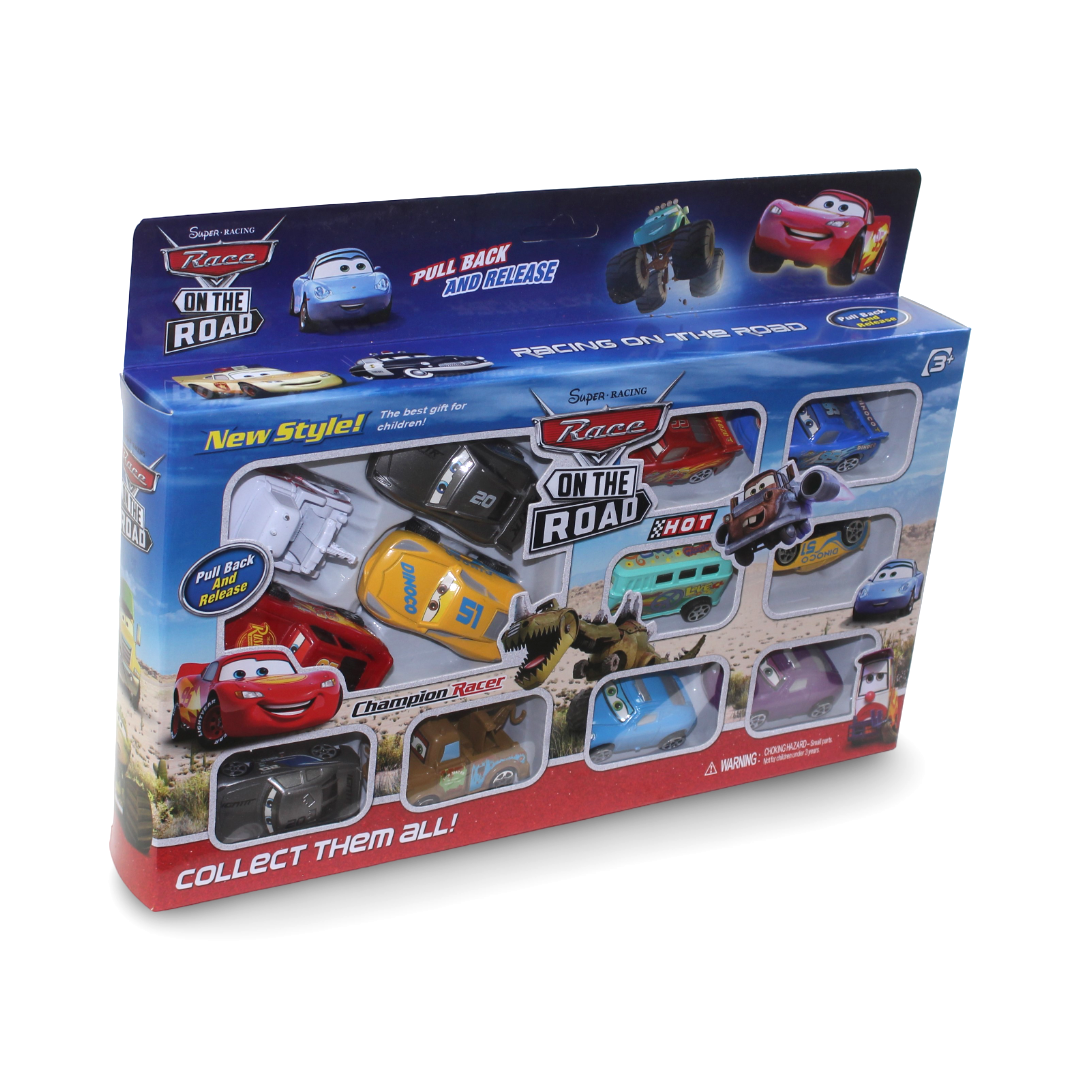 Cars Pull-Back Racing Car Set – 12 Pcs