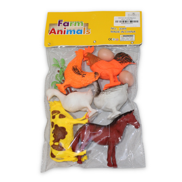Farm Animals Figures Toy Set – 6 Pcs