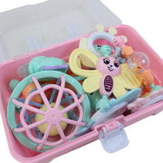 Baby Rattle and Teether Set 10 Pcs – Rose