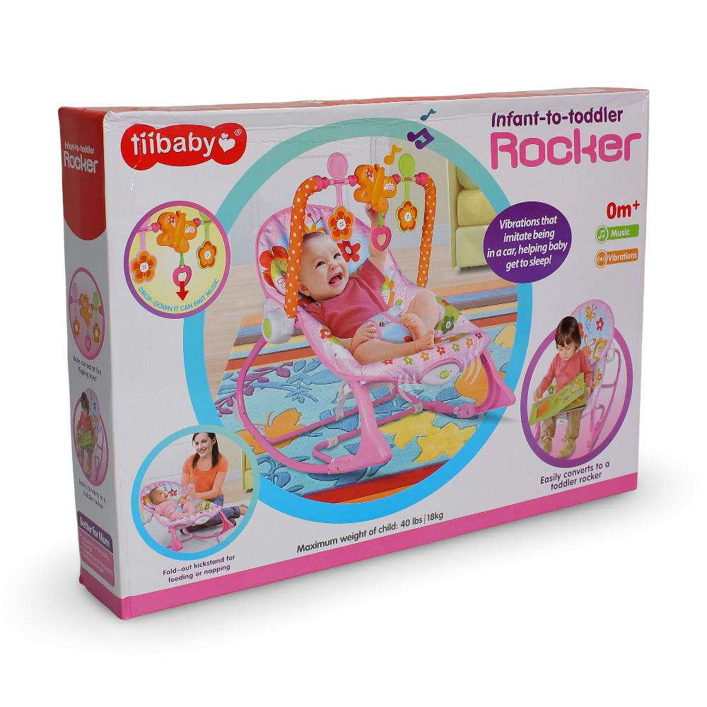 Tiibaby Infant-to-Toddler Rocker – Pink Floral