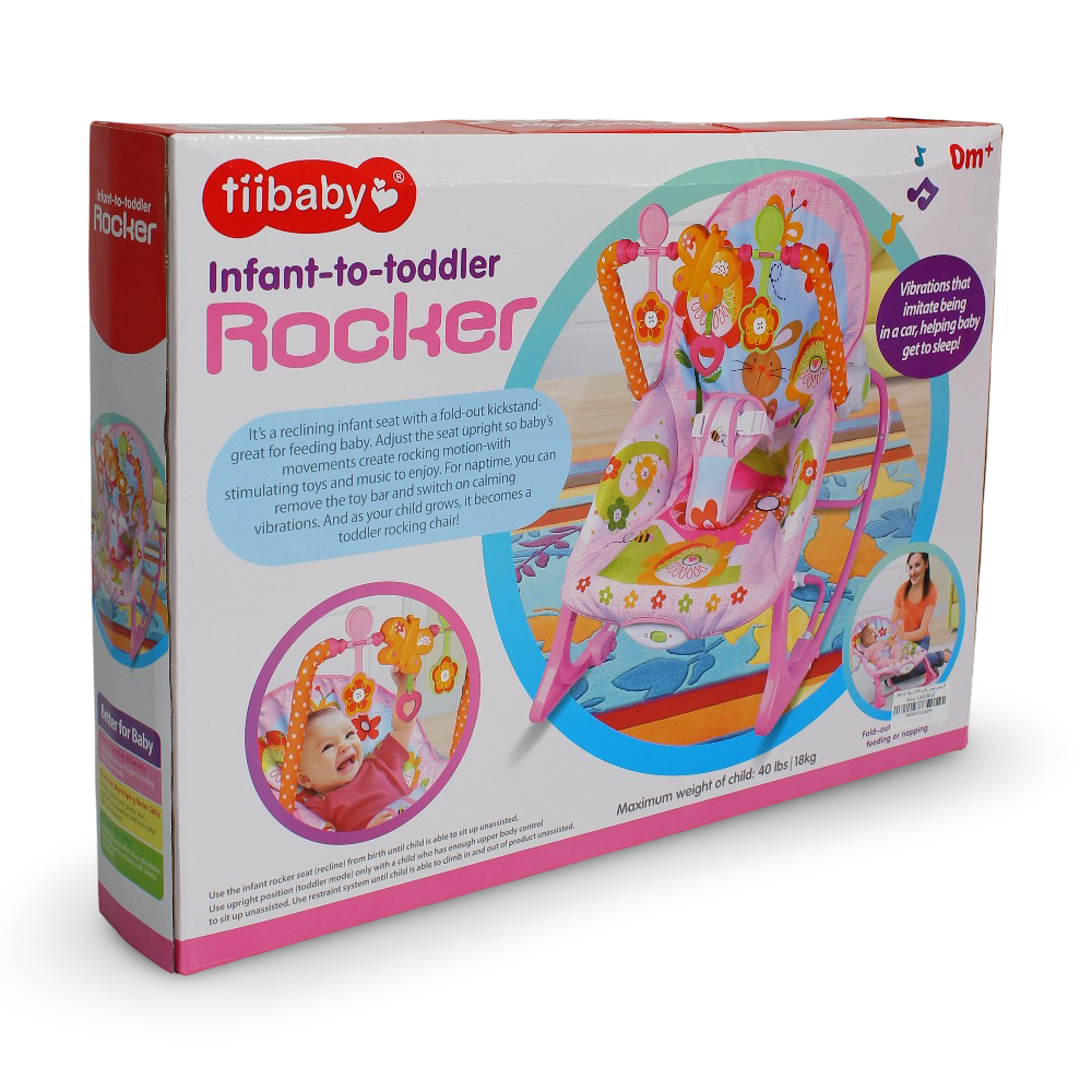 Tiibaby Infant-to-Toddler Rocker – Pink Floral