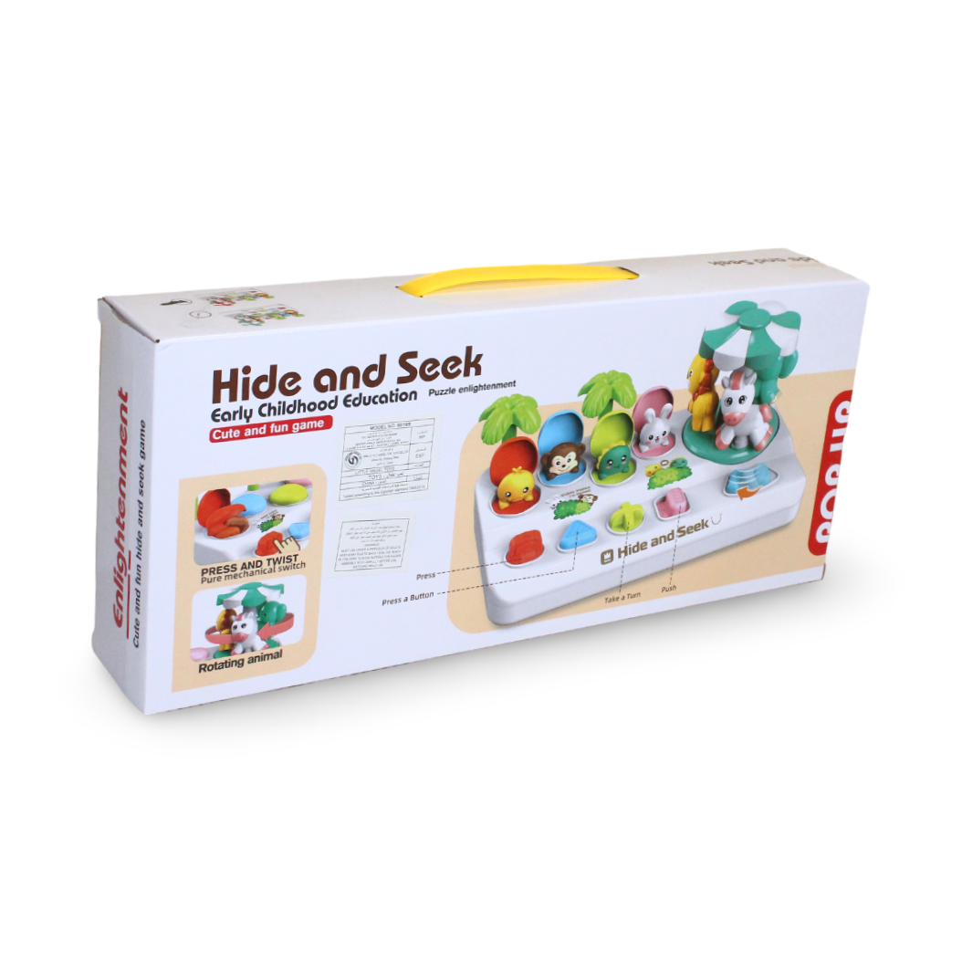 Pop-Up Animal Hide and Seek Toy – Red