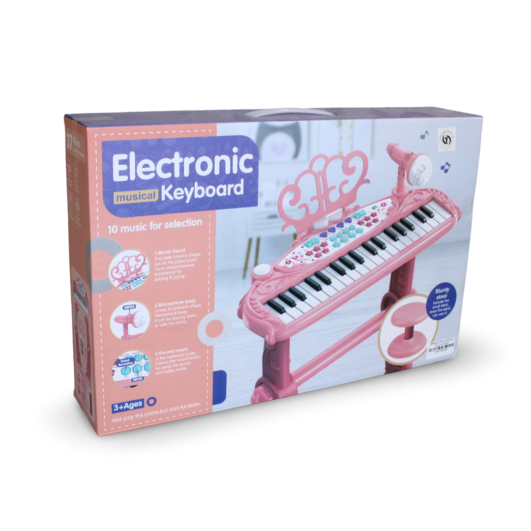 Electronic Keyboard Set with Chair 37-Key – Green