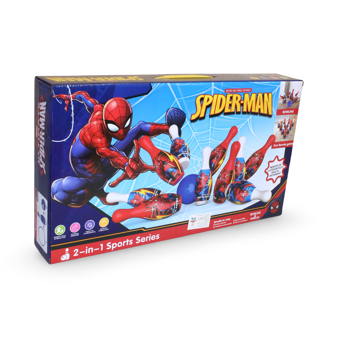 Spider-Man 2-in-1 Bowling and Ferrule (Ring Toss) Set