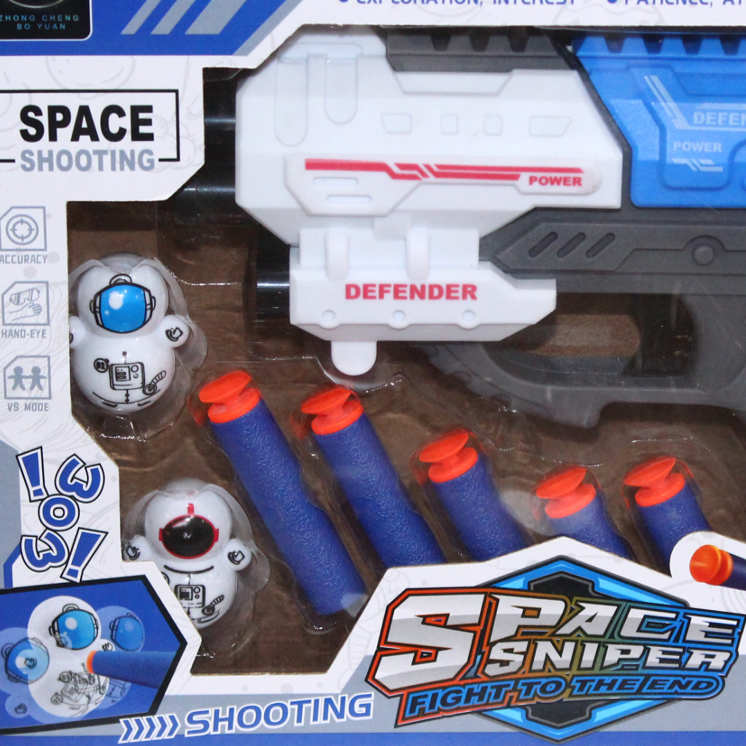 "Space Sniper" Foam Dart Blaster Toy Set – Blue