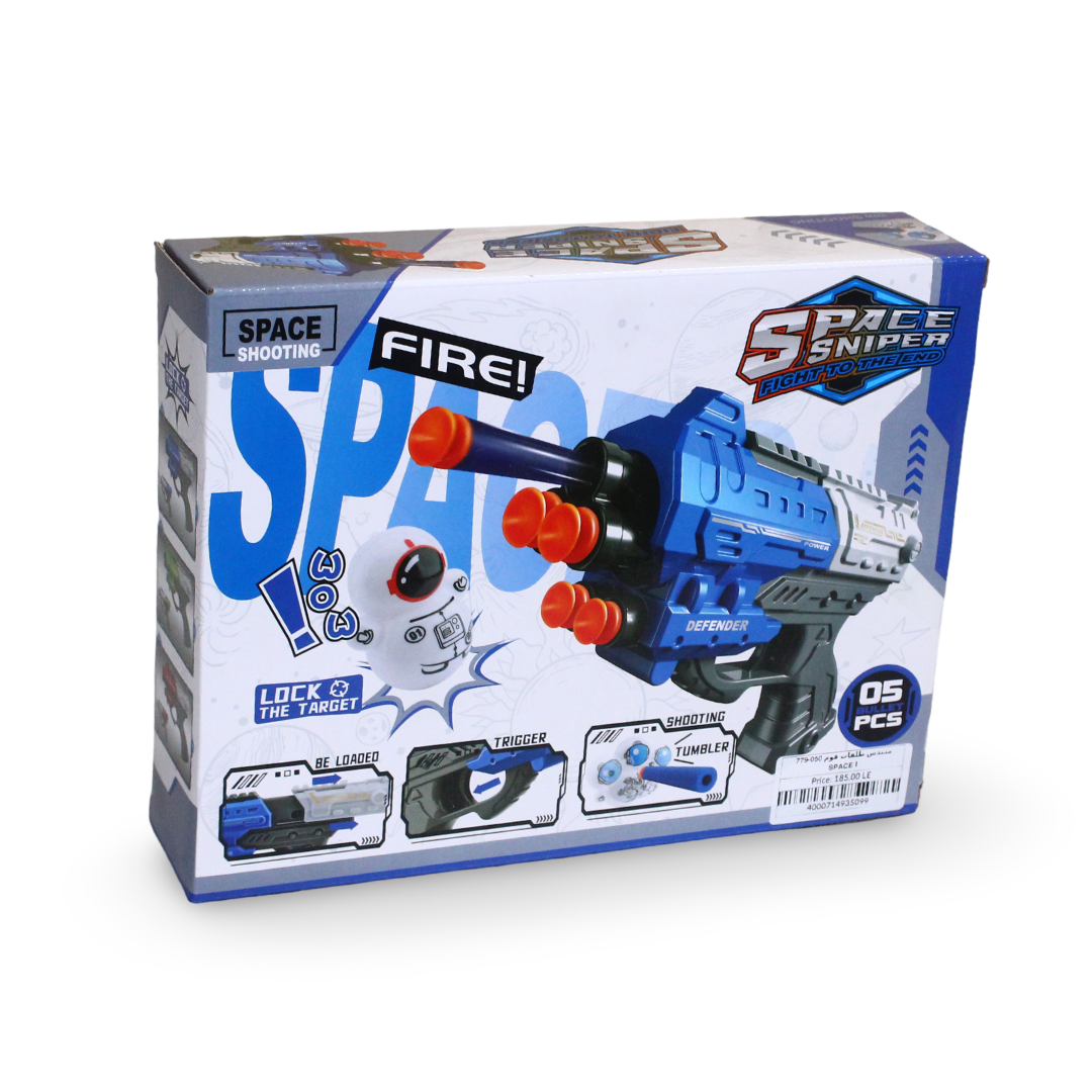 "Space Sniper" Foam Dart Blaster Toy Set – Blue