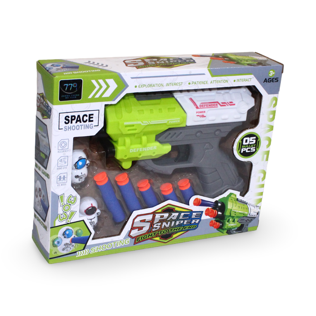 "Space Sniper" Foam Dart Blaster Toy Set – Green - Toys - OKO