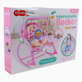 Baby Rocker with Toys and Music - Pink