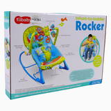 Baby Rocker with Toys and Music - Green & Blue