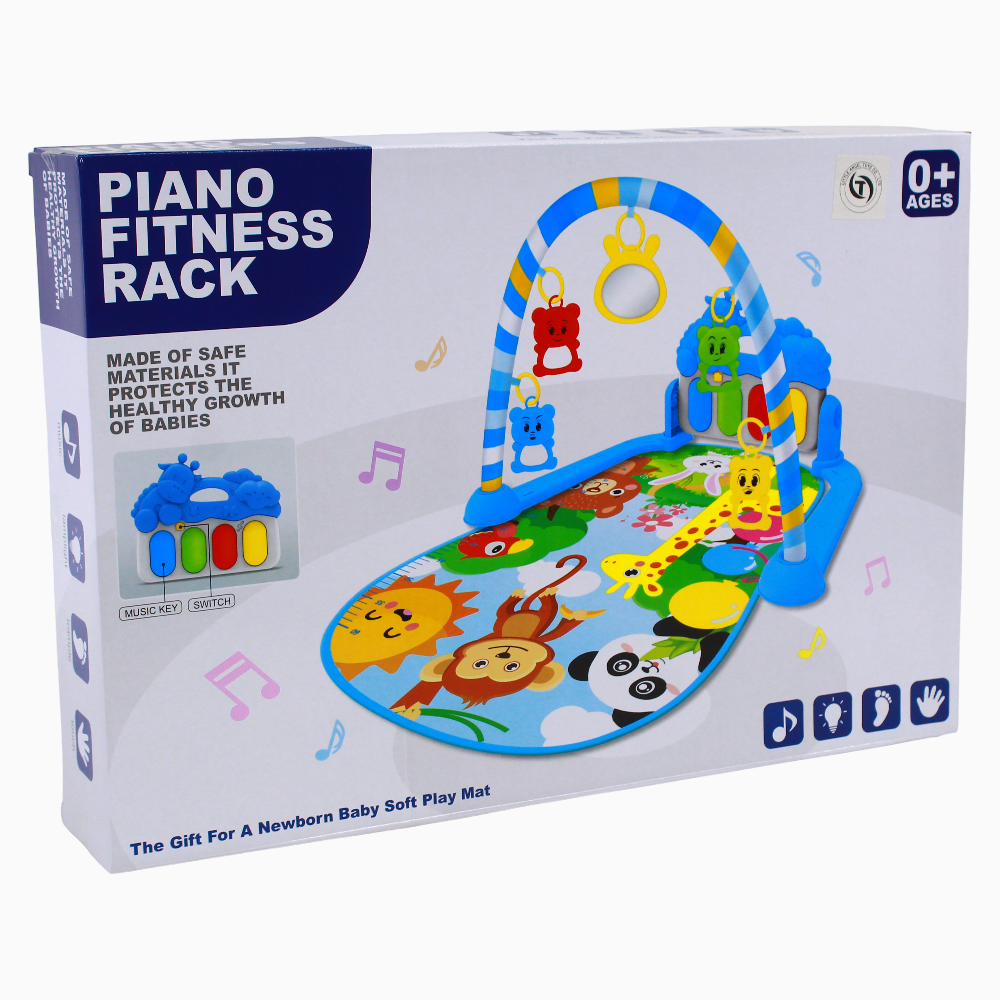 Piano Fitness Rack - Pink with Animals Design