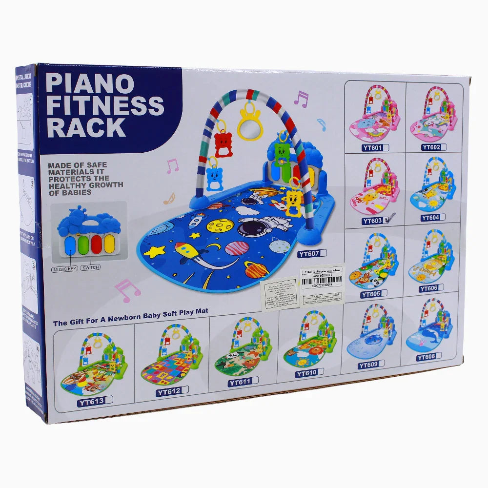 Piano Fitness Rack - Pink with Giraffe Design