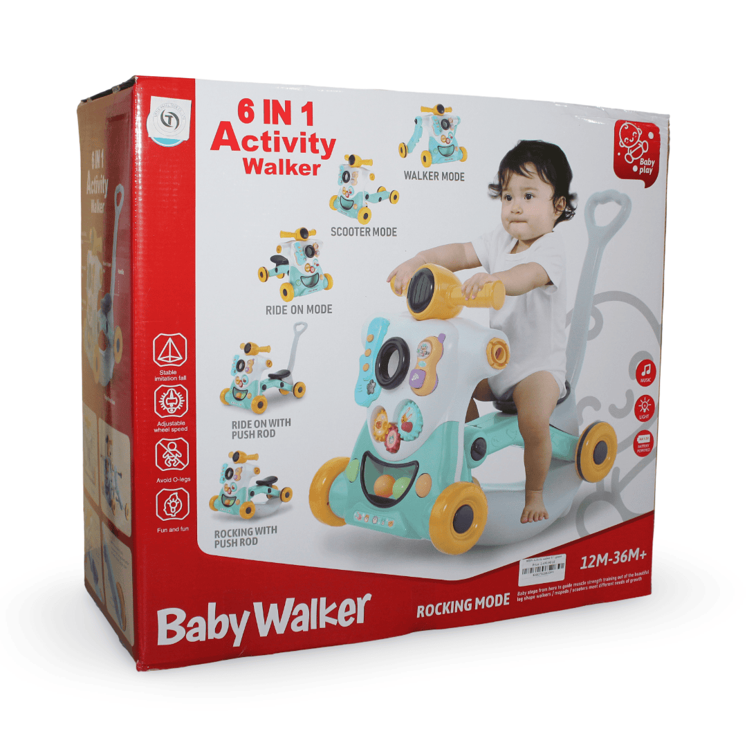 Multifunctional 6-in-1 Baby Activity Walker – Green