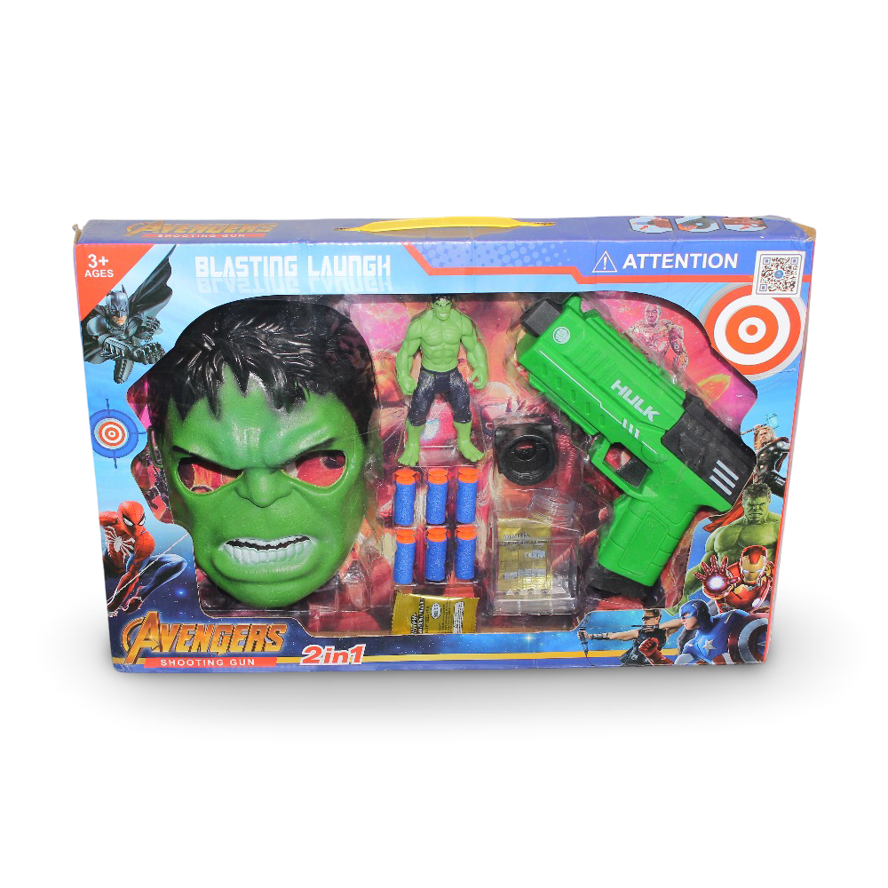 Avengers Hulk Soft Bullet Blaster Toy Set