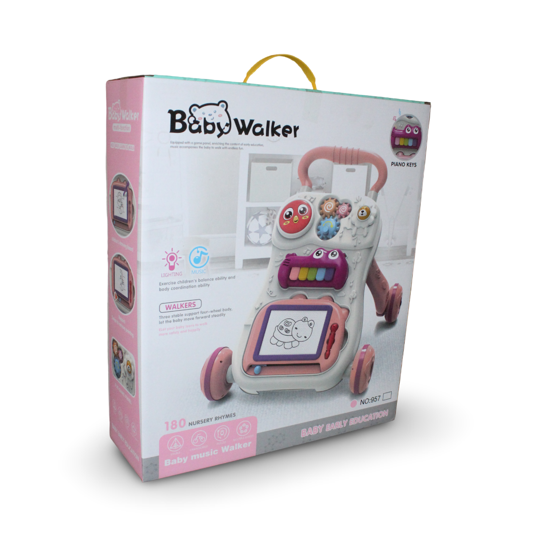 3-in-1 Educational Baby Walker and Activity Center