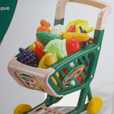 New Style Kitchen Toys Pretend Play Supermarket Shopping Cart