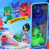 PJ Masks Parking Lot Set with Three Characters & Cars – Multicolor