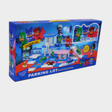 PJ Masks Parking Lot Set with Three Characters & Cars – Multicolor