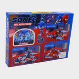 Sonic The Hedgehogs Racing Track and Playset with Gas Station - Multicolor