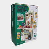 Children’s Pretend Play 75-Piece Kitchen Set – With Spray, Light & Music