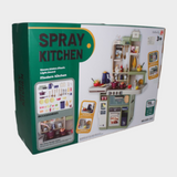 Children’s Pretend Play 75-Piece Kitchen Set – With Spray, Light & Music