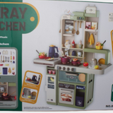 Children’s Pretend Play 75-Piece Kitchen Set – With Spray, Light & Music