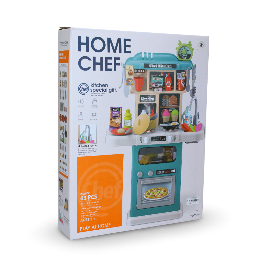 Kids Home Chef Kitchen Playset – 63 Pcs