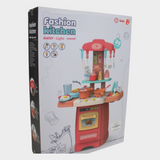 Beibe Good Kitchen with Cooking Set – 29-Piece Pretend Play Kitchen for Kids