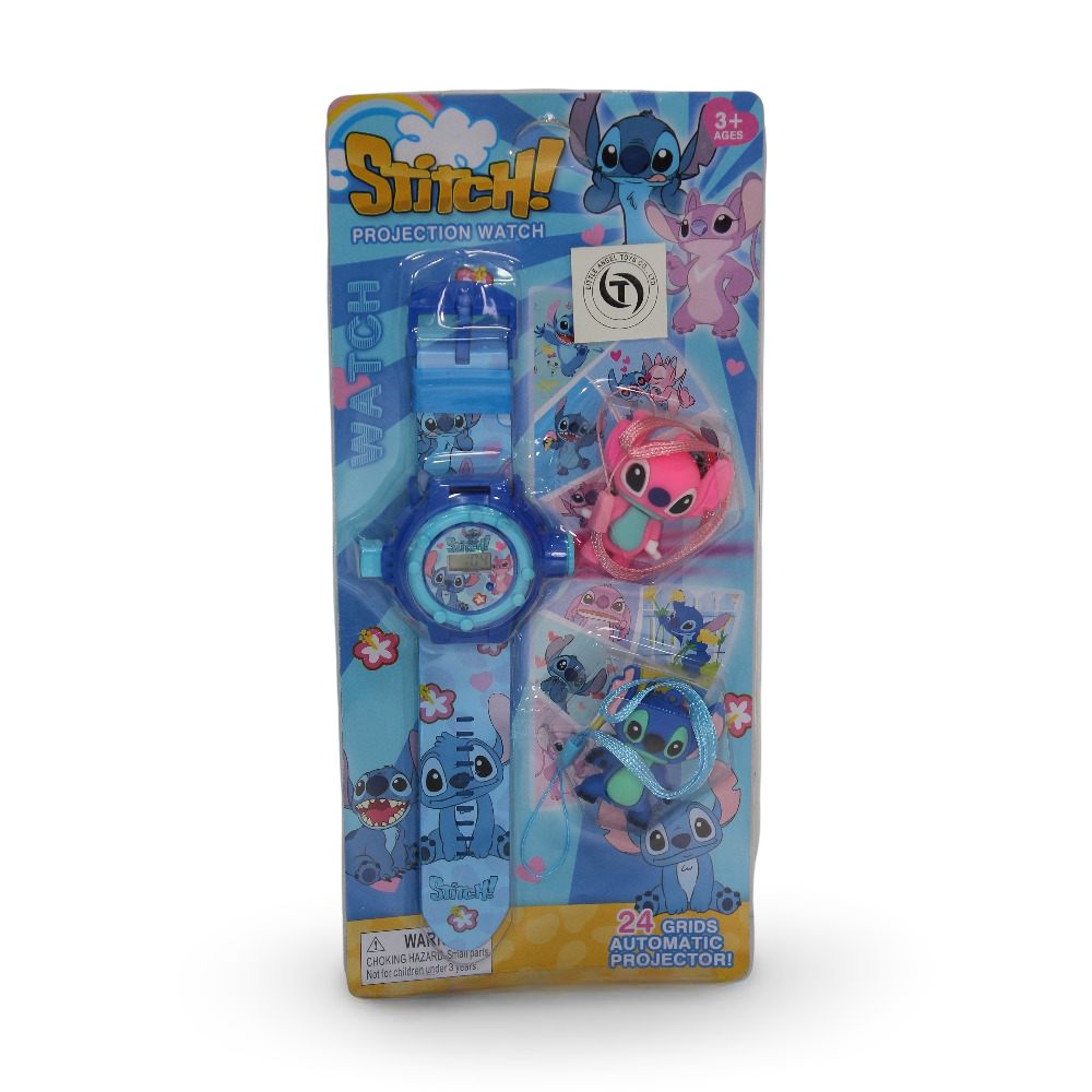 Stitch Children's Projection Watch + 2 Medals