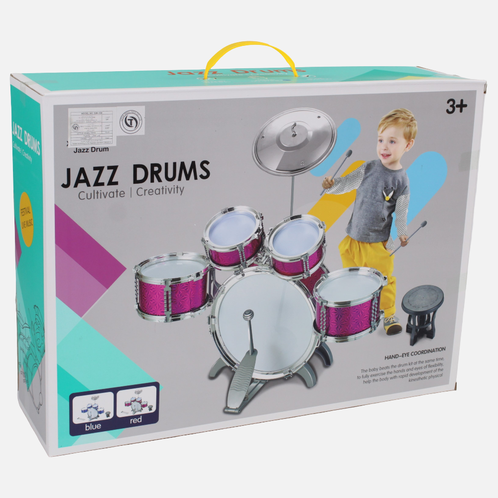 5-Piece Jazz Drum Set – Blue