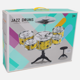 5-Piece Jazz Drum Set – Yellow with Stars