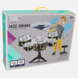 5-Piece Jazz Drum Set – Yellow with Stars