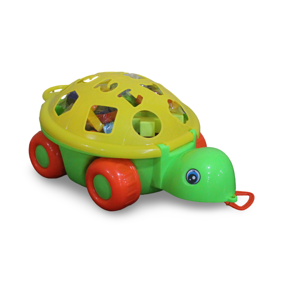Baby Geometric Shapes Sorting Turtle – Green & Yellow