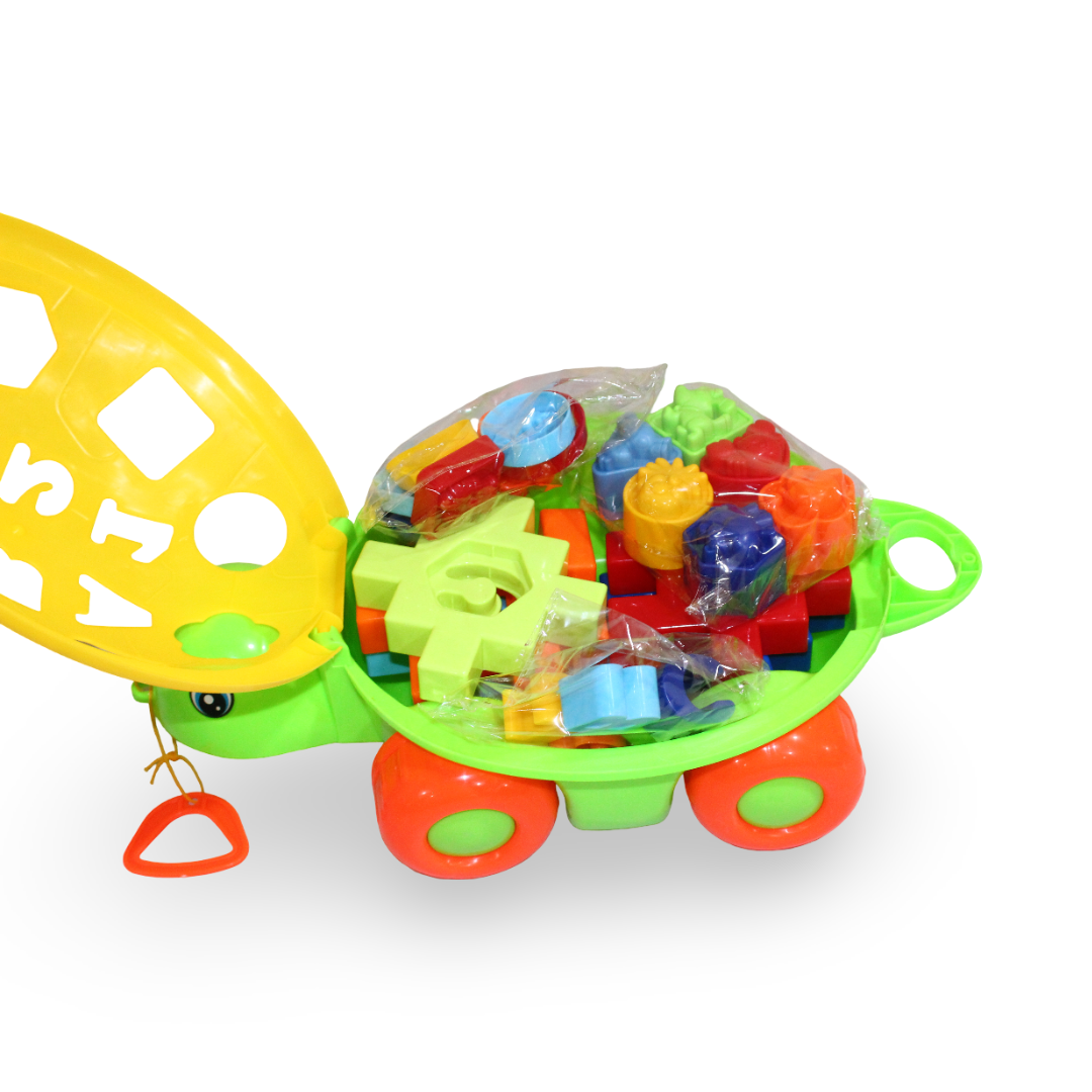 Baby Geometric Shapes Sorting Turtle – Green & Yellow