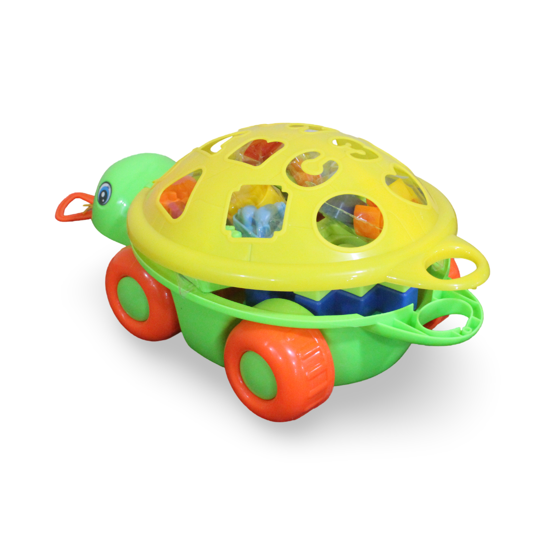 Baby Geometric Shapes Sorting Turtle – Green & Yellow