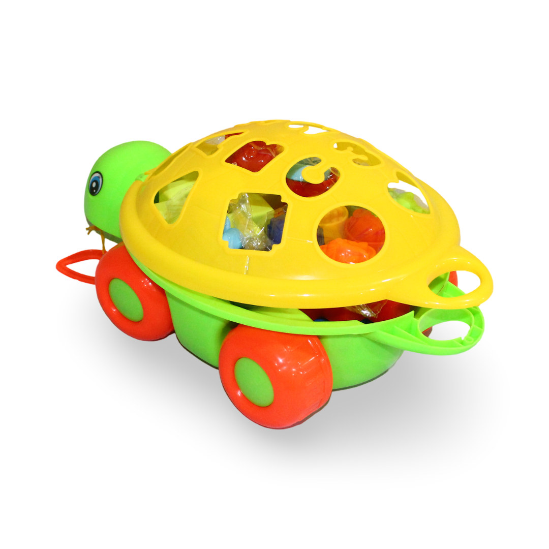 Baby Geometric Shapes Sorting Turtle – Green & Yellow