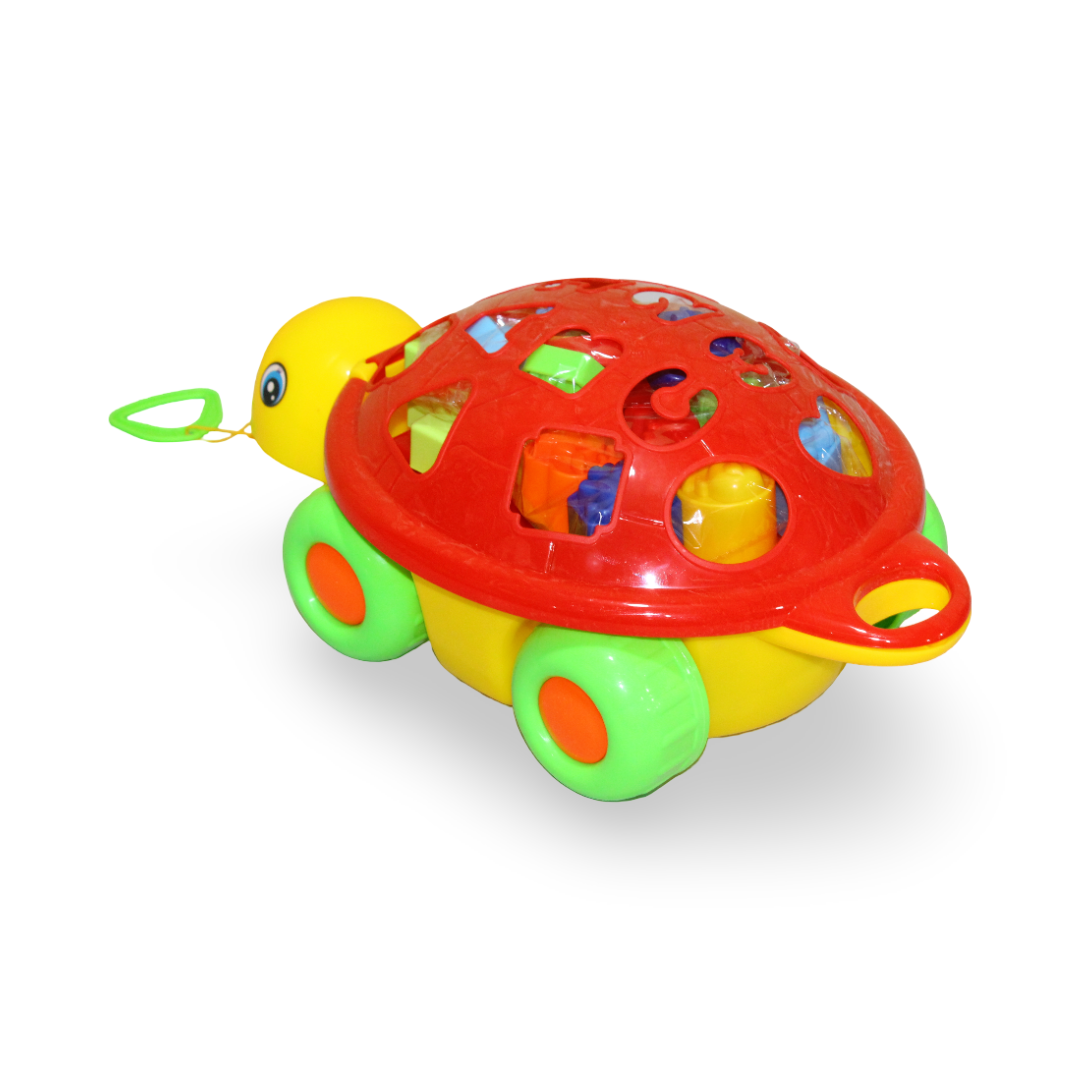 Baby Geometric Shapes Sorting Turtle – Red & Yellow