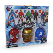 Avengers 5 Hero Action Figure with Masks Set