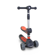 3-Wheel Scooter with Seat – Grey & Orange