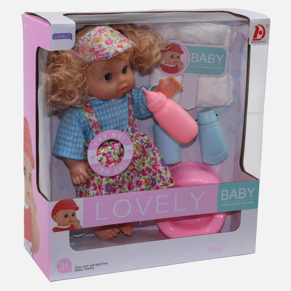 Baby Born Doll with Accessories – Blue