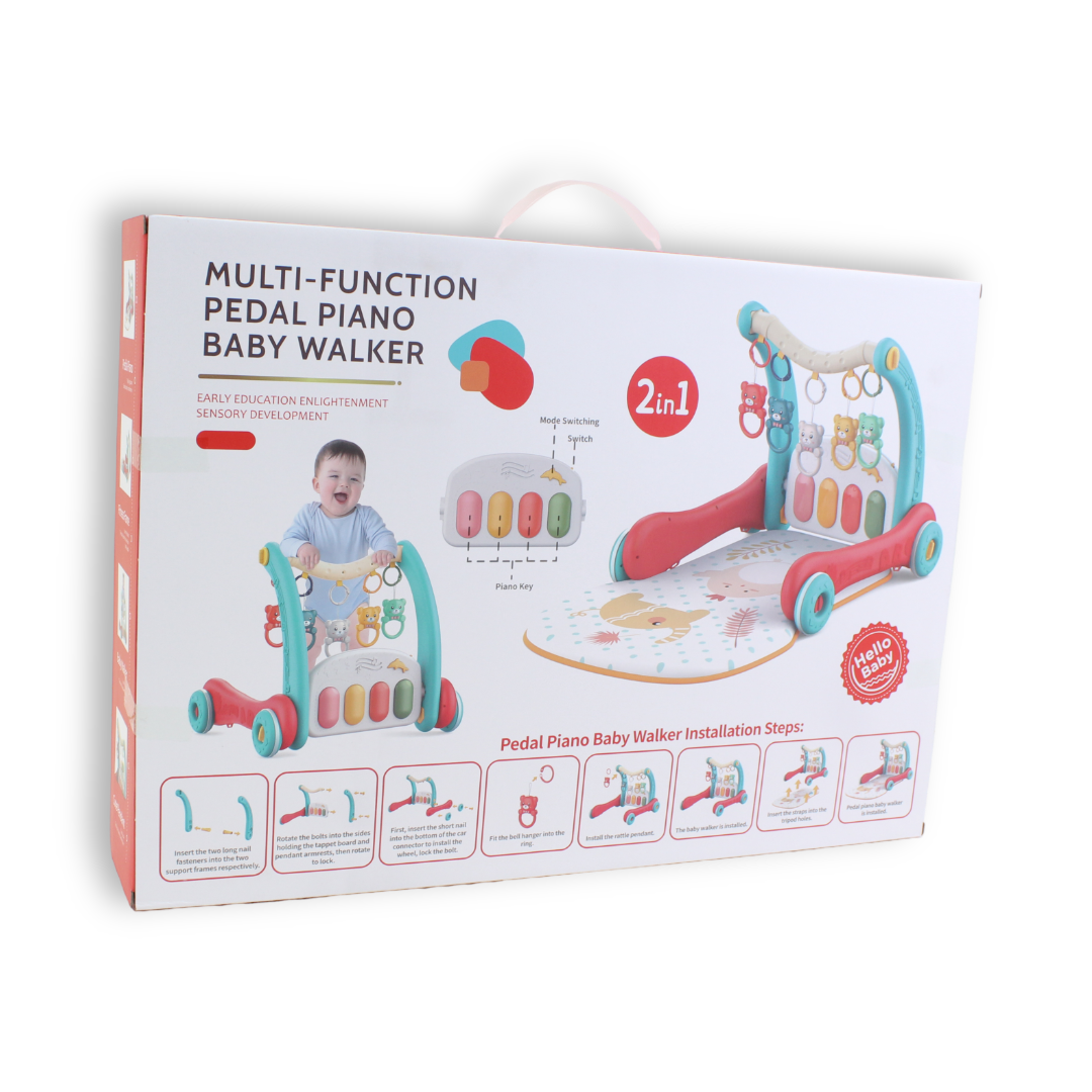 Trendi Sit-to-Stand Learning 2-in-1 Pedal Piano Play Gym & Baby Walker