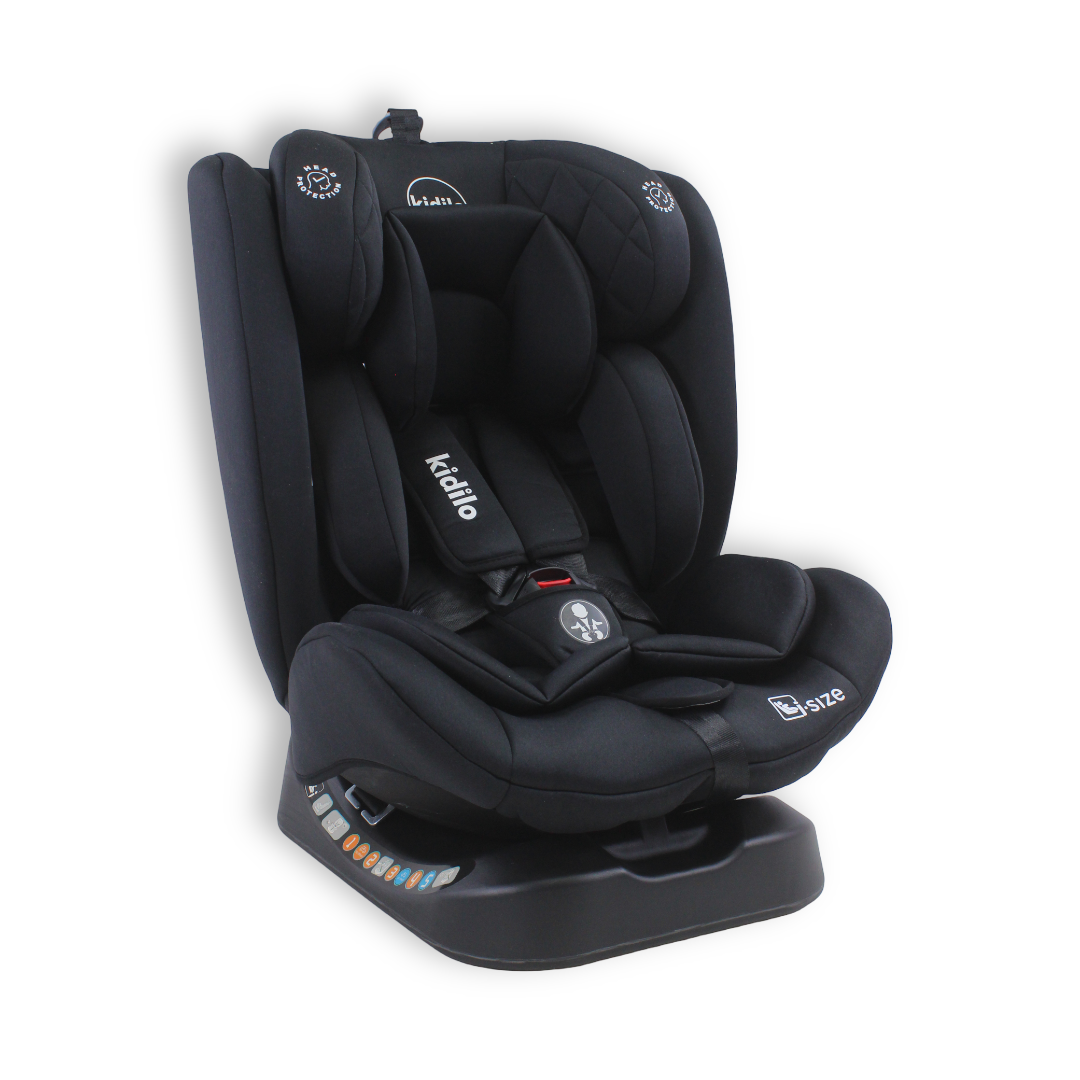 Kidilo i-Size 360° Rotation ISOFIX Child Car Seat – Black