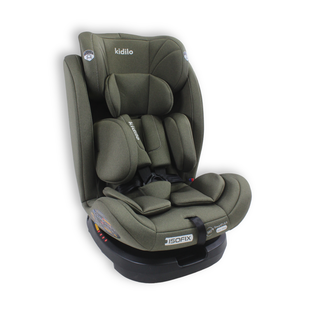 Kidilo 360° Rotation ISOFIX Child Car Seat – Grey