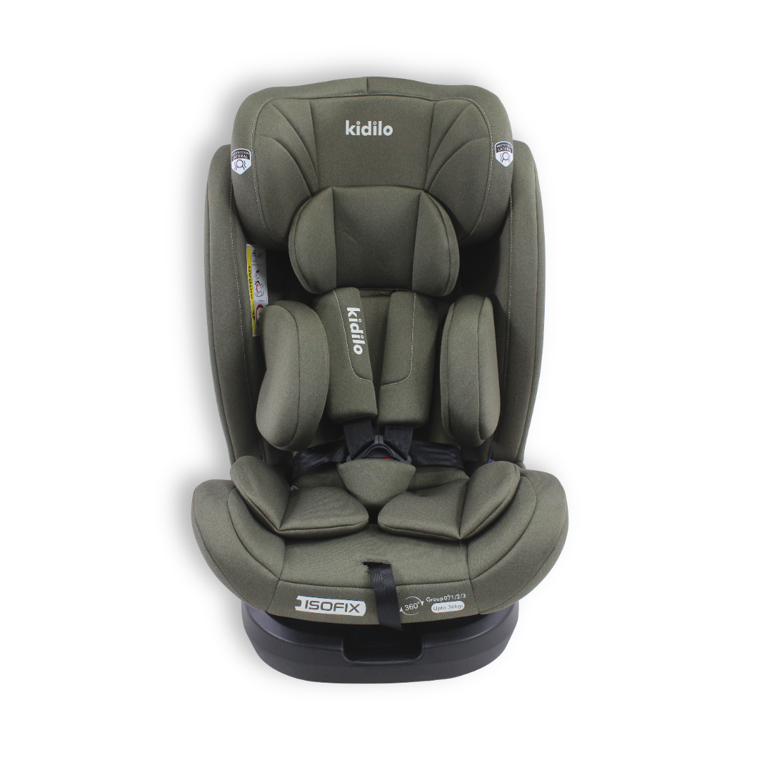 Kidilo 360° Rotation ISOFIX Child Car Seat – Grey
