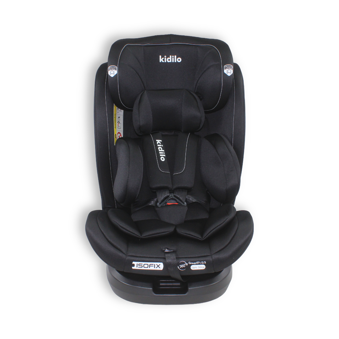 Kidilo 360° Rotation ISOFIX Child Car Seat – Black