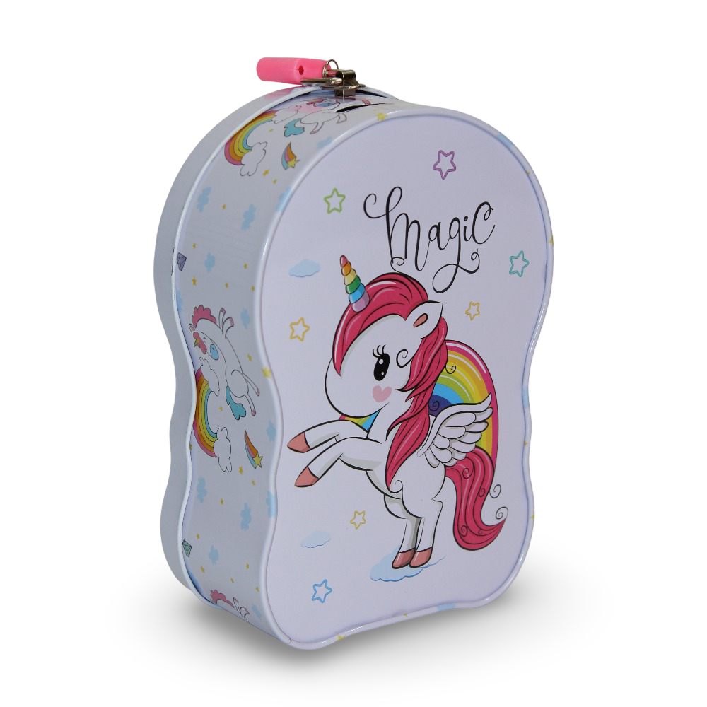 Unicorn Metal Coins Safe Box