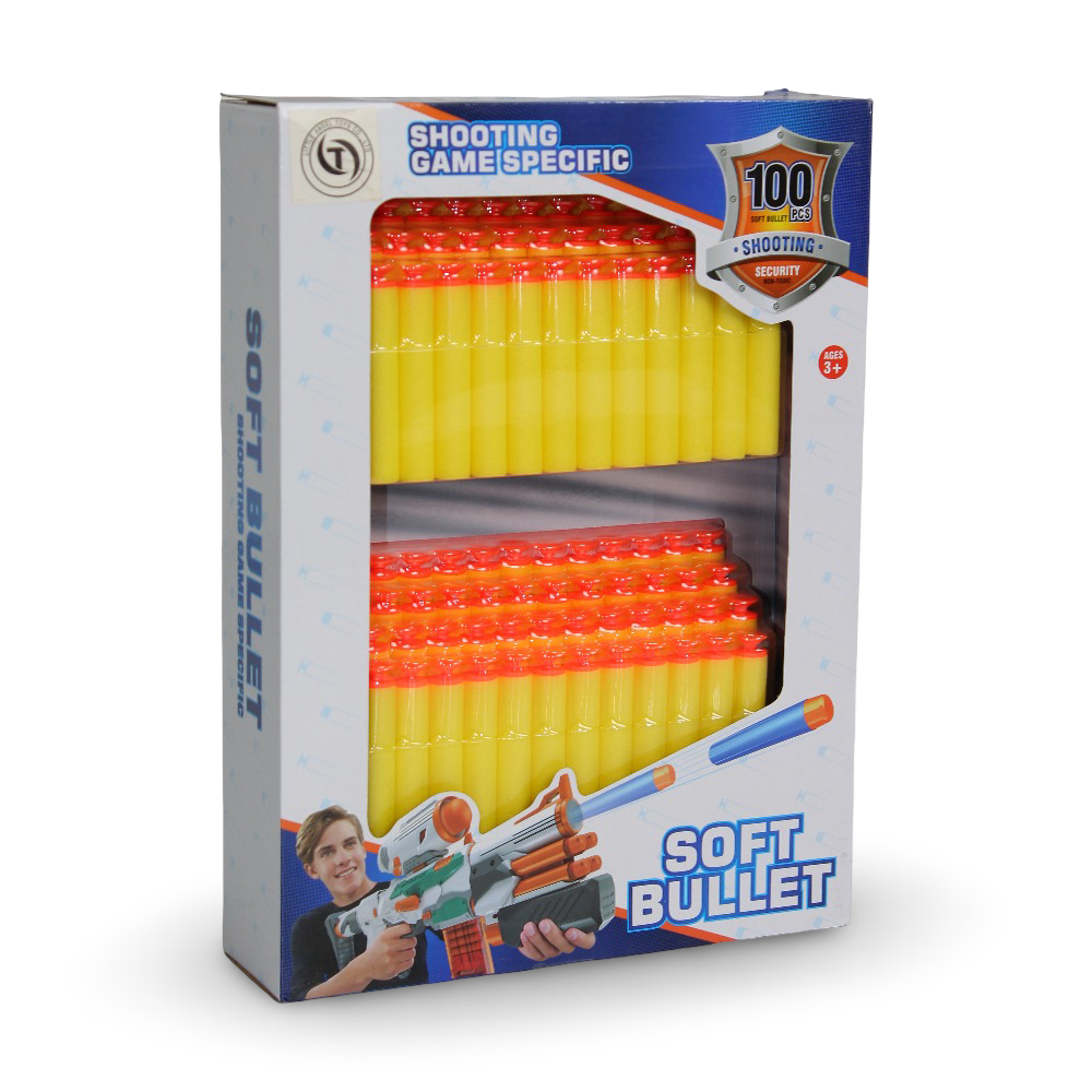 Soft Bullet Foam Darts Refill Pack – Yellow (100 Pieces)